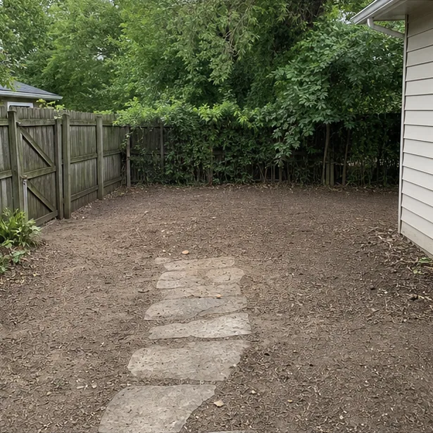 Cleared stump area after cleanup